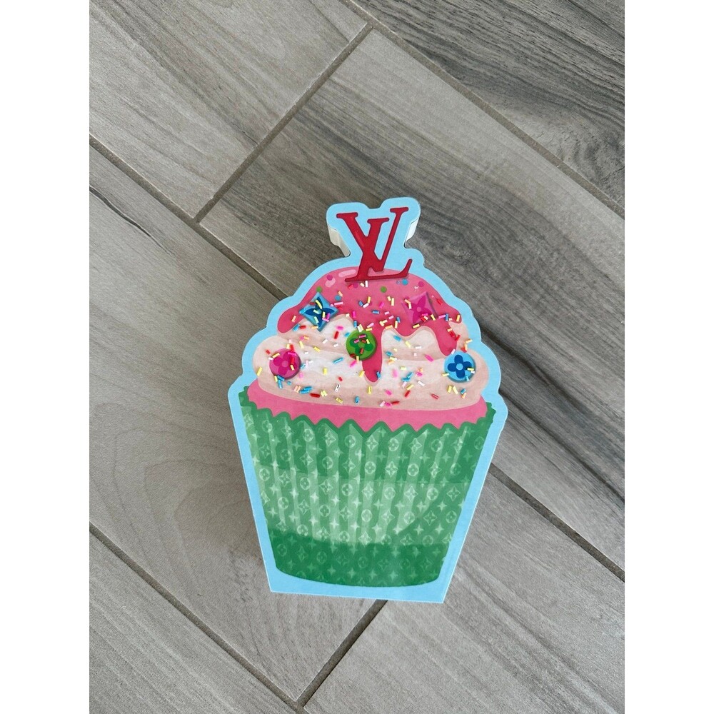 Louis Vuitton wooden cupcake decoration